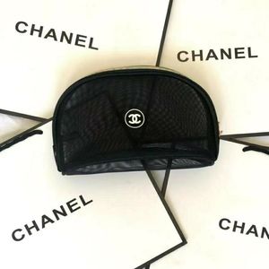 Chanel beauty cosmetic mesh bag